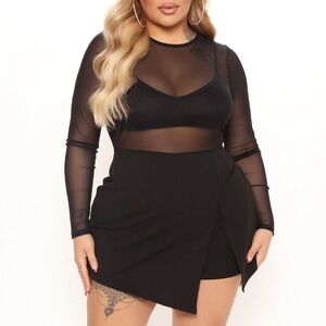 New Fashion Nova Blurred Lines Mesh Romper